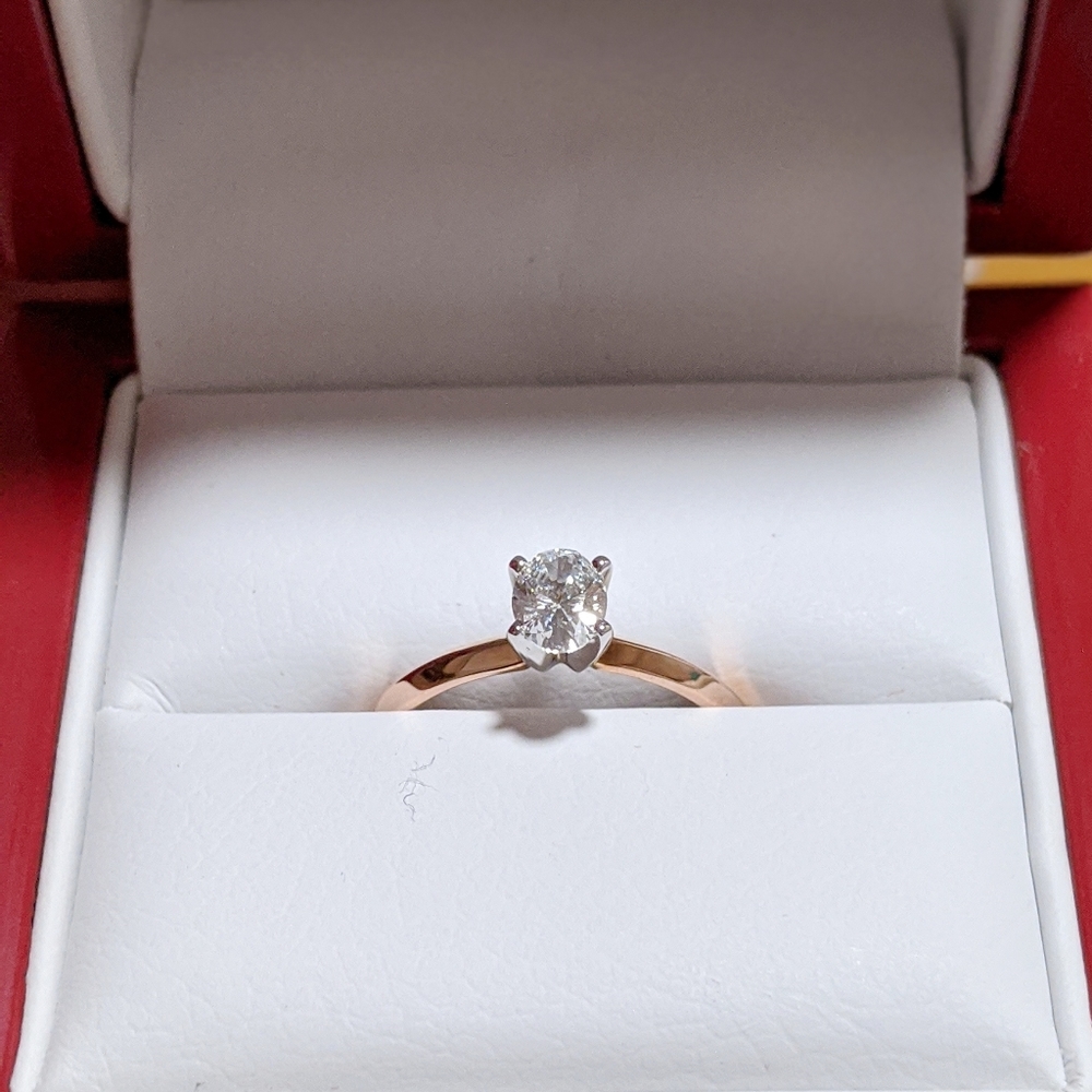 14k Rose Gold Solitaire Engagement Ring